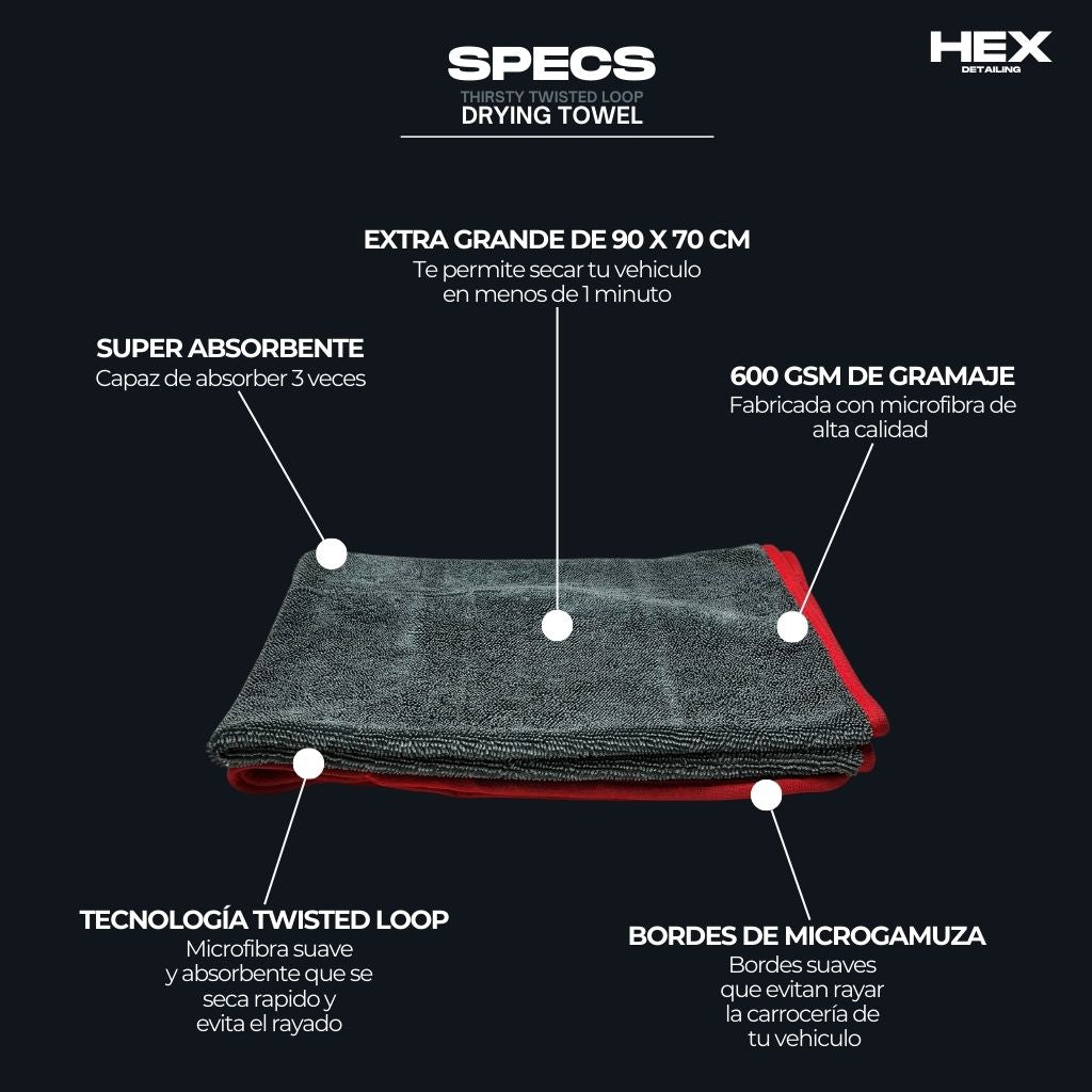 Toalla Thirsty Twisted Loop 600 gsm